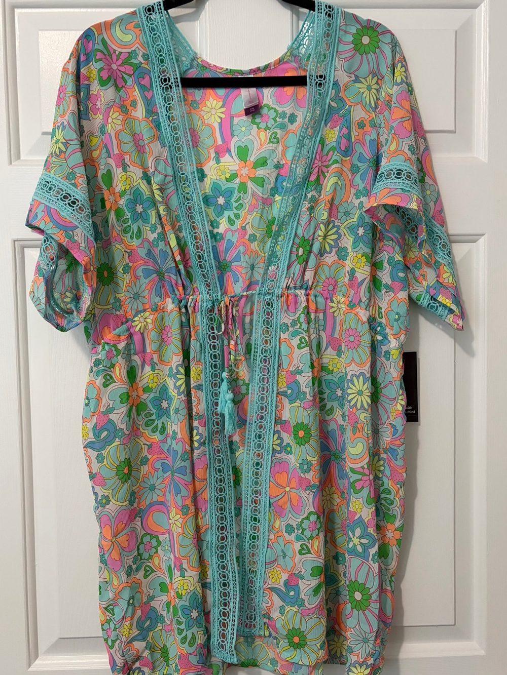 NWT No Boundaries Retro Floral Junior’s Swimsuit Coverup